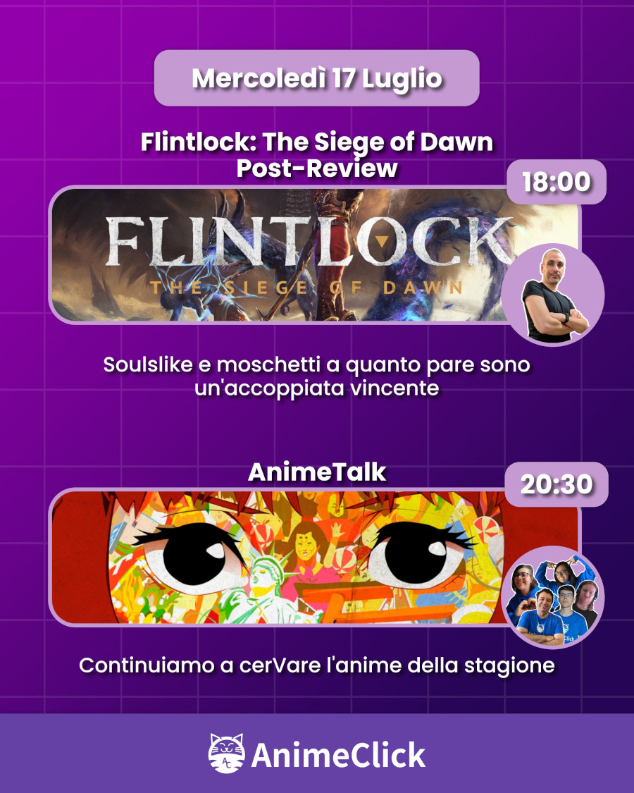 AnimeClick su Twitch: programma dal 15 al 21 luglio